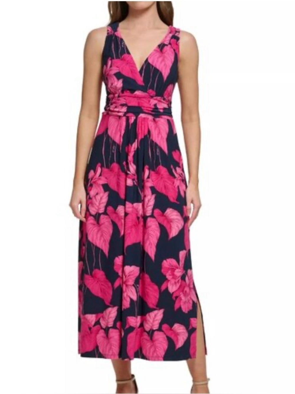 Tommy Hilfiger Island Orchid Jersey Maxi Dress Size 16
